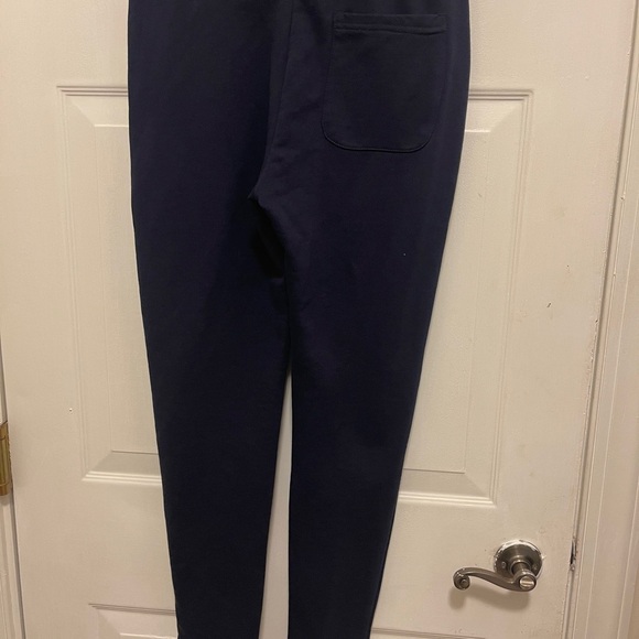 Navy blue sweatpants Medium fits perfectly front with signature logo and label - Picture 3 of 16